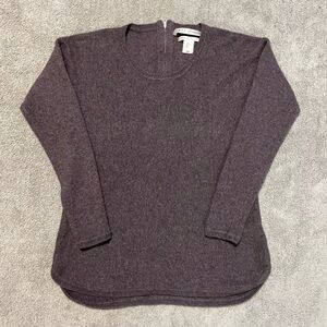 Max Studio 2 Ply Cashmere Sweater Womens Large Purple Soft Cozy